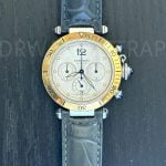 Buy Custom cartier pasha grey leather watch straps replacement watch band