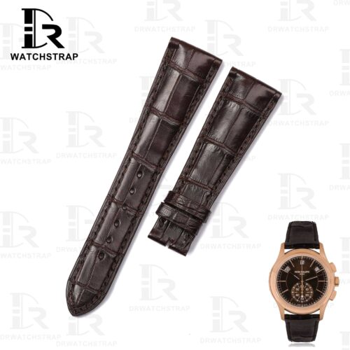 Buy Custom handmade replacement Dark Brown leather watch band for Patek Philippe Grand Compalication 5905R straps (1)