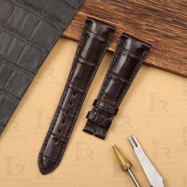 Buy Custom handmade replacement Dark Brown leather watch band for Patek Philippe Grand Compalication 5905R watchbands (2)