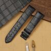Buy Custom handmade replacement black alligator watch bands for Jaquet Droz watch strap stitchless