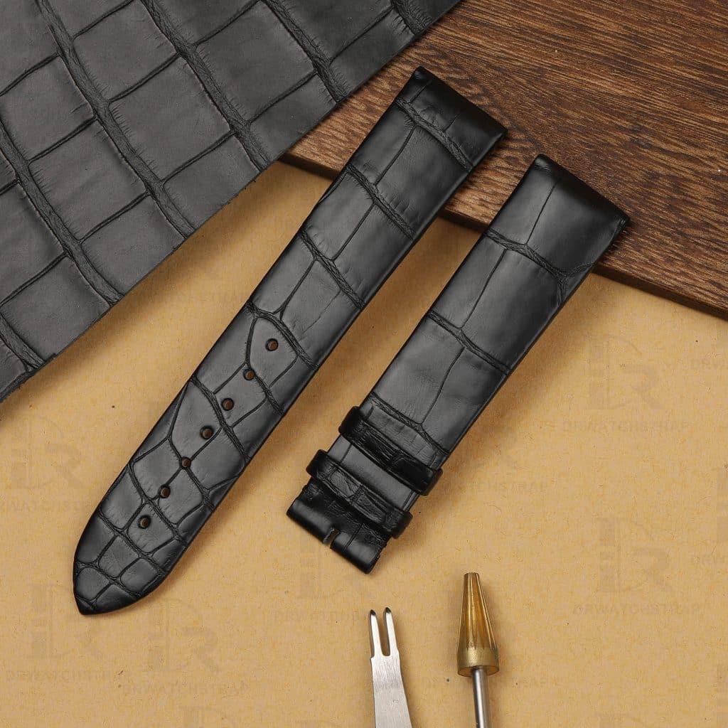 Buy Custom handmade replacement black alligator watchbands for Jaquet Droz watch strap (2)