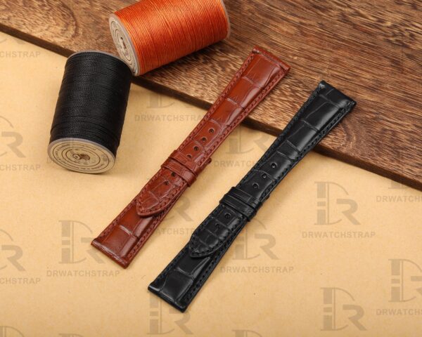 Buy Custom handmade replacement brown leather watch band for Bvlgari Assioma straps (1)
