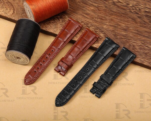 Buy Custom handmade replacement brown leather watch band for Bvlgari Assioma straps (2)