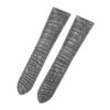 Buy aftermarket handmade Alligator square scale leather straps for Cartier Tank Grey watch band for sale
