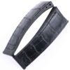 Curved-end custom black alligator leather watchbands for Corum Bubble Casino straps for sale Curved-end custom black alligator leather watchbands for Corum Bubble Casino straps for sale