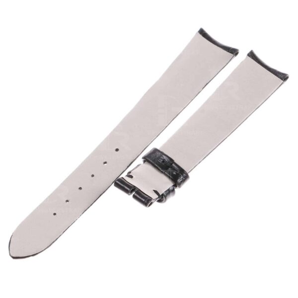 Custom Belly-Scale black alligator leather watch bands for Ulysse Nardin straps