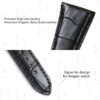 The best quality custom handmade genuine Alligator Crocodile replacement black leather watch band strap for Bvlgari Bulgari Assioma