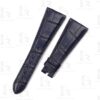 Custom genuine alligator Dark Blue leather watch strap replacement for Bvlgari Assioma watch