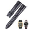 Custom Alligator crocodile handmade black replacement Bulgari leather watch strap and watch band replacement for Bvlgari Bvlgari / Assioma