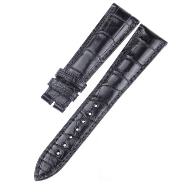 Custom Alligator crocodile handmade black replacement Bulgari leather watch strap and watch band replacement for Bvlgari Bvlgari / Assioma