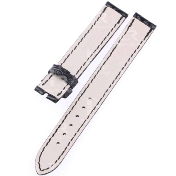 Custom best quality American Alligator crocodile handmade black replacement Bulgari leather watch strap and watch band replacement for Bvlgari Bvlgari / Assioma luxury mens women's watch - Buy the premium belly-scale straps and watchband online from dr watchstrap