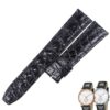 Custom handmade black alligator replacement leather watch band for Carl F Bucherer strap