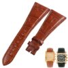 Custom Alligator crocodile handmade brown replacement Bulgari leather watch strap and watch band replacement for Bvlgari Bvlgari / Assioma