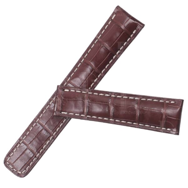 Custom handmade replacement leather alligator watch bands for Carl f Bucherer straps