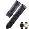 Custom handmade replacement black alligator watch bands for Jaquet Droz straps stitchless