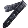 Custom handmade replacement black alligator watchbands for Jaquet Droz watch straps stitchless