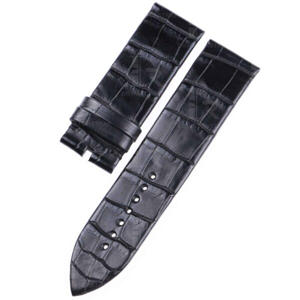 Custom handmade replacment black watchbands for Franck Muller Heart 5000H 5002M QZ straps