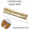Custom logo engraved personalized leather watch band strap