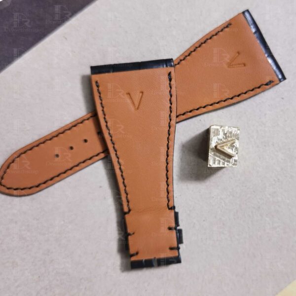 Custom logo engraved personalized leather watch band strap