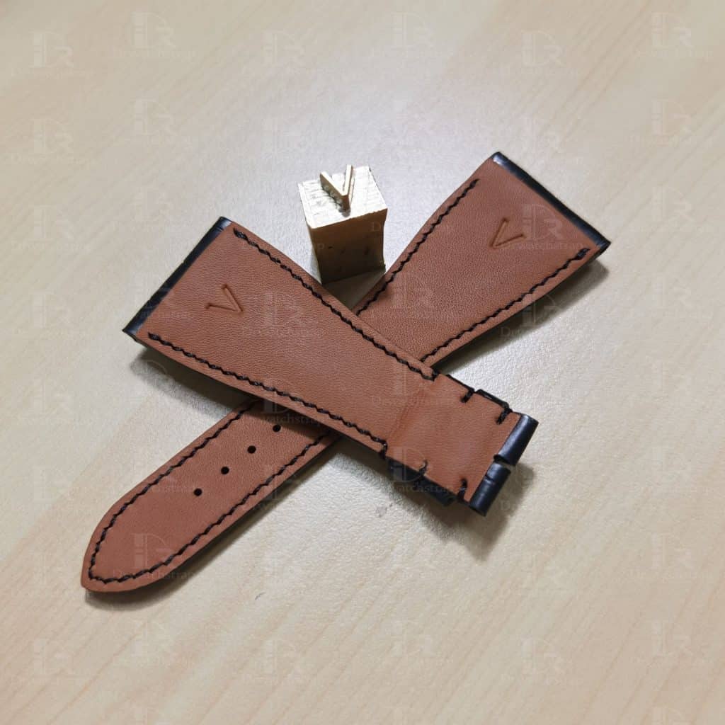 Custom logo engraved personalized leather watch band strap