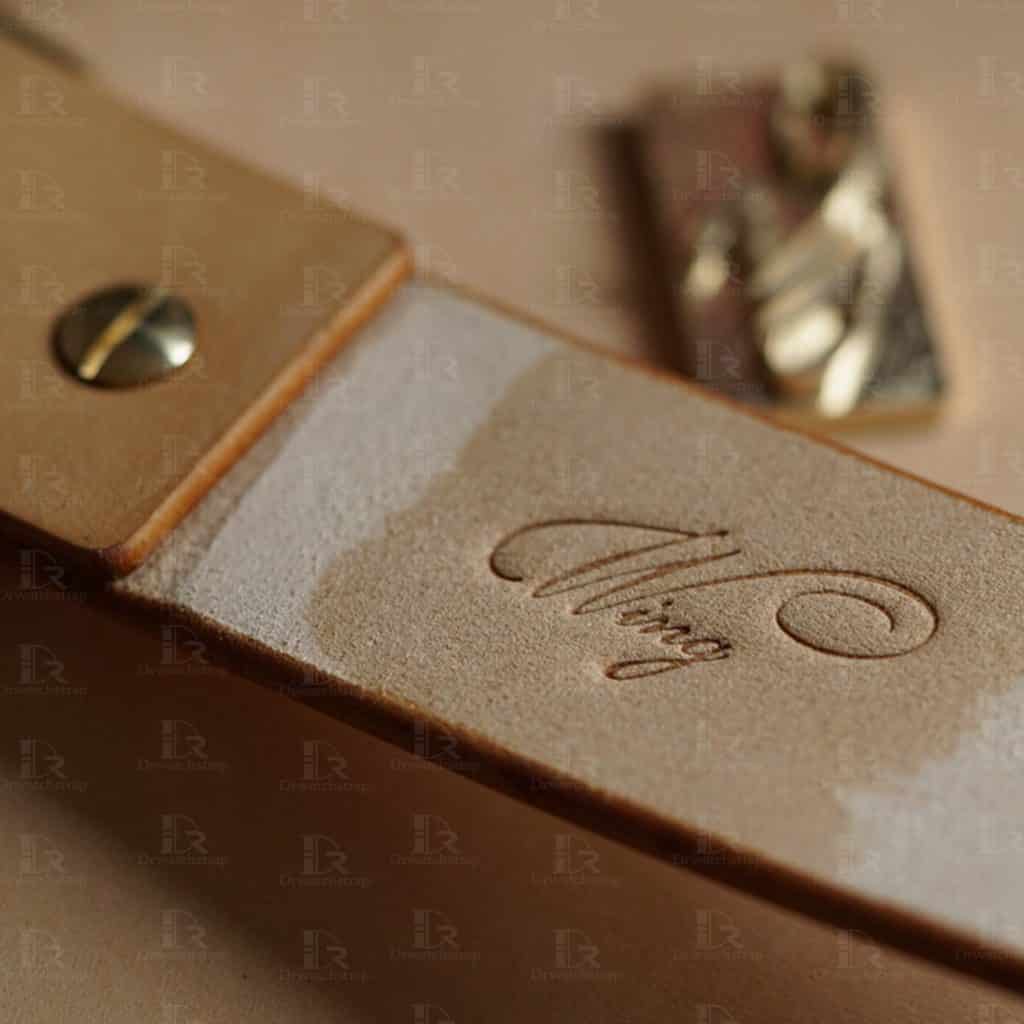 Custom logo engraved personalized leather watch bands straps