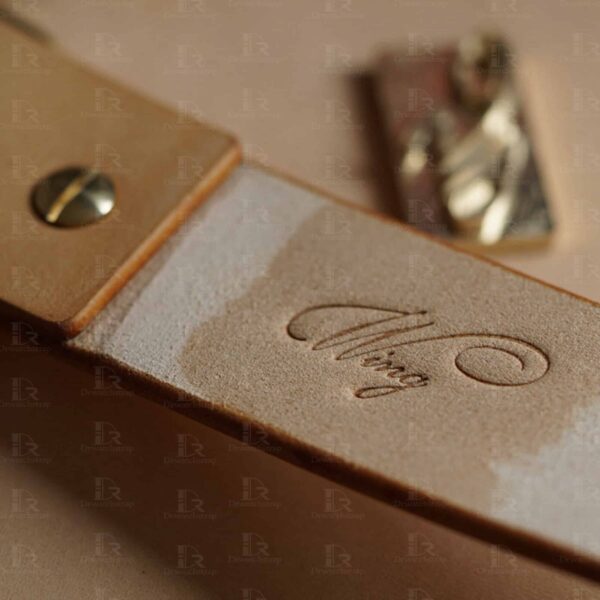 Custom logo engraved personalized leather watch bands straps