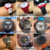 Custom nylon canvas velcro strap elastic watch band 20mm 21mm for Omega Rolex Daytona GMT JLC Patek Philippe watch 20mm elastic watch stap exercise for Rolex, Tudor, Longines, Patek Philippe, Blancpain, etc
