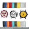 Custom nylon canvas velcro straps replacement velcro watch bands black blue white orange yellow green 16mm 18mm 20mm 21mm 24mm for Omega Rolex Daytona