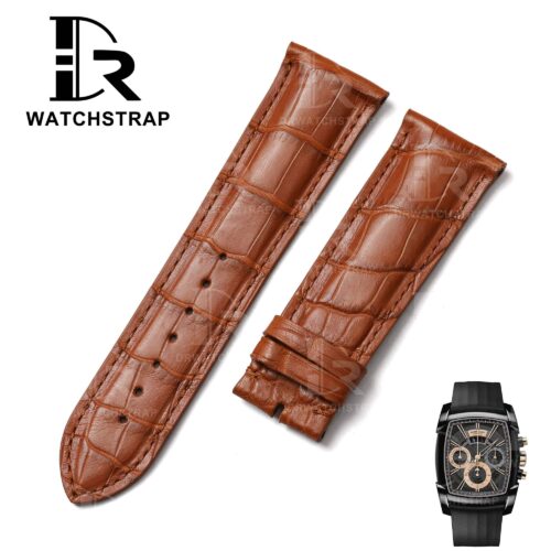 Custom replacement Brown alligator watchband for Parmigiani Fleurier strap (1)