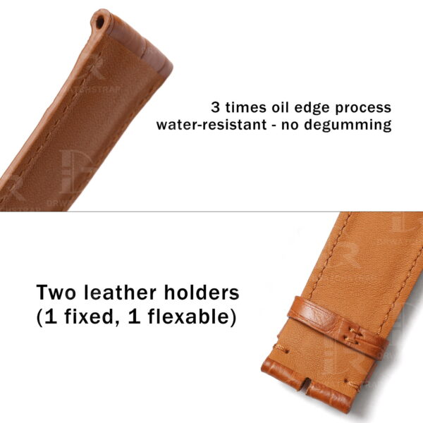 Custom replacement Brown alligator watchband for Parmigiani Fleurier strap (2)