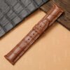 Custom replacement Brown alligator watchband for Parmigiani Fleurier watchstraps (1)