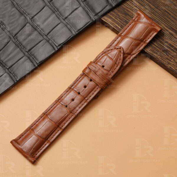 Custom replacement Brown alligator watchband for Parmigiani Fleurier watchstraps (1)