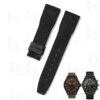 Custom Textile nylon canvas replacement black watch bands and straps for IWC Pilot Chronograph Le Petit Prince Mark Xviii watches