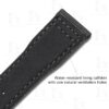 Custom Textile nylon canvas replacement black watch bands and straps for IWC Pilot 21mm 22mm
