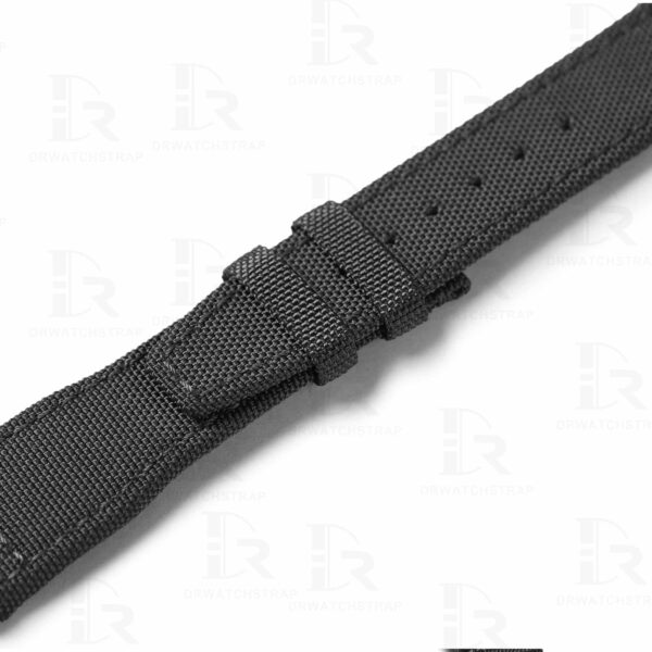 Custom Textile nylon canvas replacement black watch bands and straps for IWC Pilot 21mm 22mm