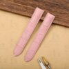Handmade Cartier Tank solo Sakura pink Alligator Square Scale leather watch strap for Cartier (Double Folded) watch band (1)