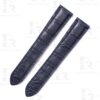 Handmade custom cartier tank must Dark Blue leather watchbands 16mm 18mm 20mm 23mm for sale (1)