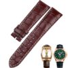 Handmade custom leather alligator watchband for Corum Admiral's Cup Golden Bridge strap