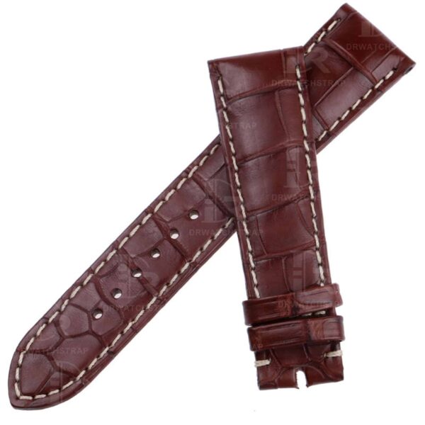 Handmade custom leather alligator watch bands for Corum Admiral's Cup Golden Bridge straps