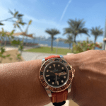 Cartier Roadster red alligator leather strap replacement