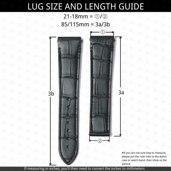 leather watch band strap Lug size and length guide