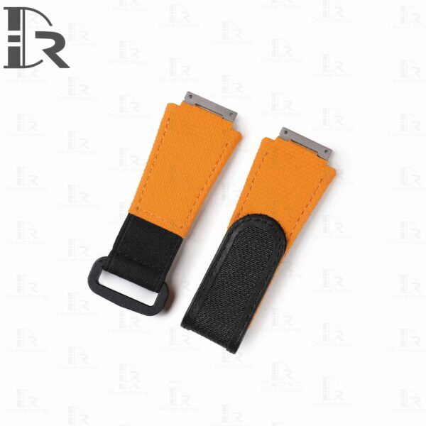 Custom rubber velcro watch band and elastic orange replacement strap for Richard Mille RM 035 030 055 011 016 059 067 067-02 027 07 aftermarket for sale