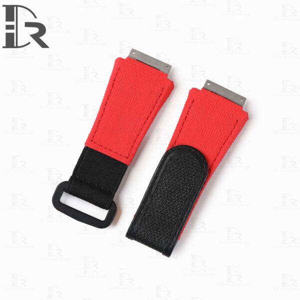 Custom rubber velcro watch band and elastic red replacement strap for Richard Mille RM 035 030 055 011 016 059 067 067-02 027 07 aftermarket for sale