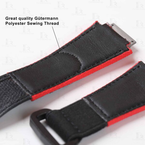 Custom best quality material rubber velcro watch band and elastic red blue black white yellow prange replacement watch strap for Richard Mille RM luxury watches aftermarket watch bands online for sale at a low price
