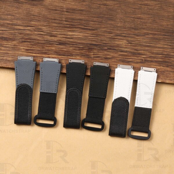 Custom rubber velcro watch band and elastic replacement strap for Richard Mille RM 035 030 055 011 016 059 067 067-02 027 07 aftermarket for sale