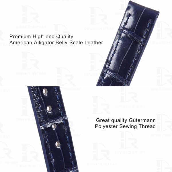 Handmade replacement alligator leather watch bands for Cartier Must Colisée strap