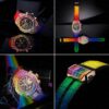 Hublot-Big-Bang-Rainbow-leather-watch-band-Lining Orange calfskin Water resistant Anti-sweat