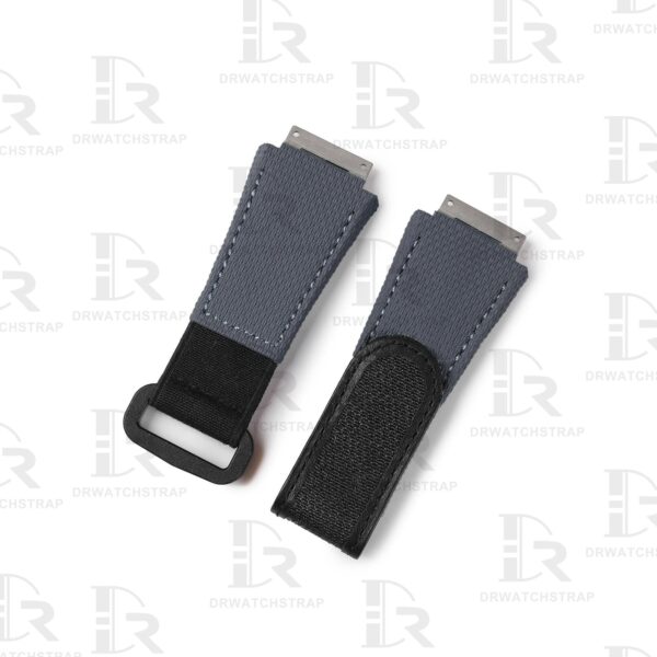RM067 Replacement Richard Mille 067 Dark Grey rubber material velcro elastic strap watchband custom handmade