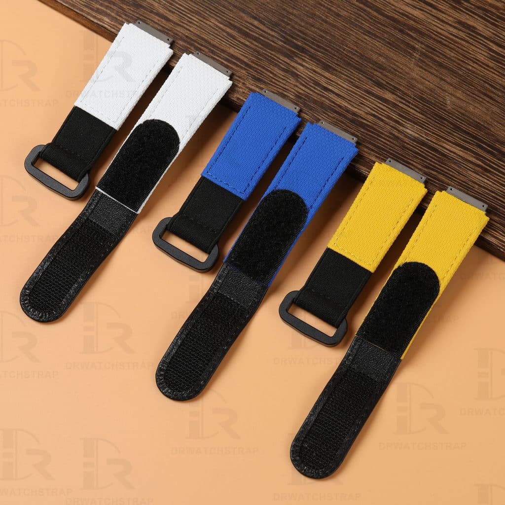 Custom handmade RM067 Replacement Richard Mille 067 rubber material velcro elastic strap watchband