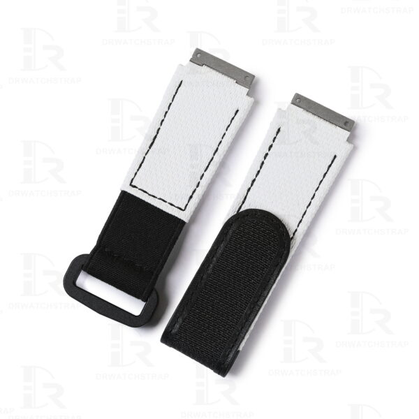 Richard Mille RM 010 White rubber velcro strap elastic watch band replacement for sale